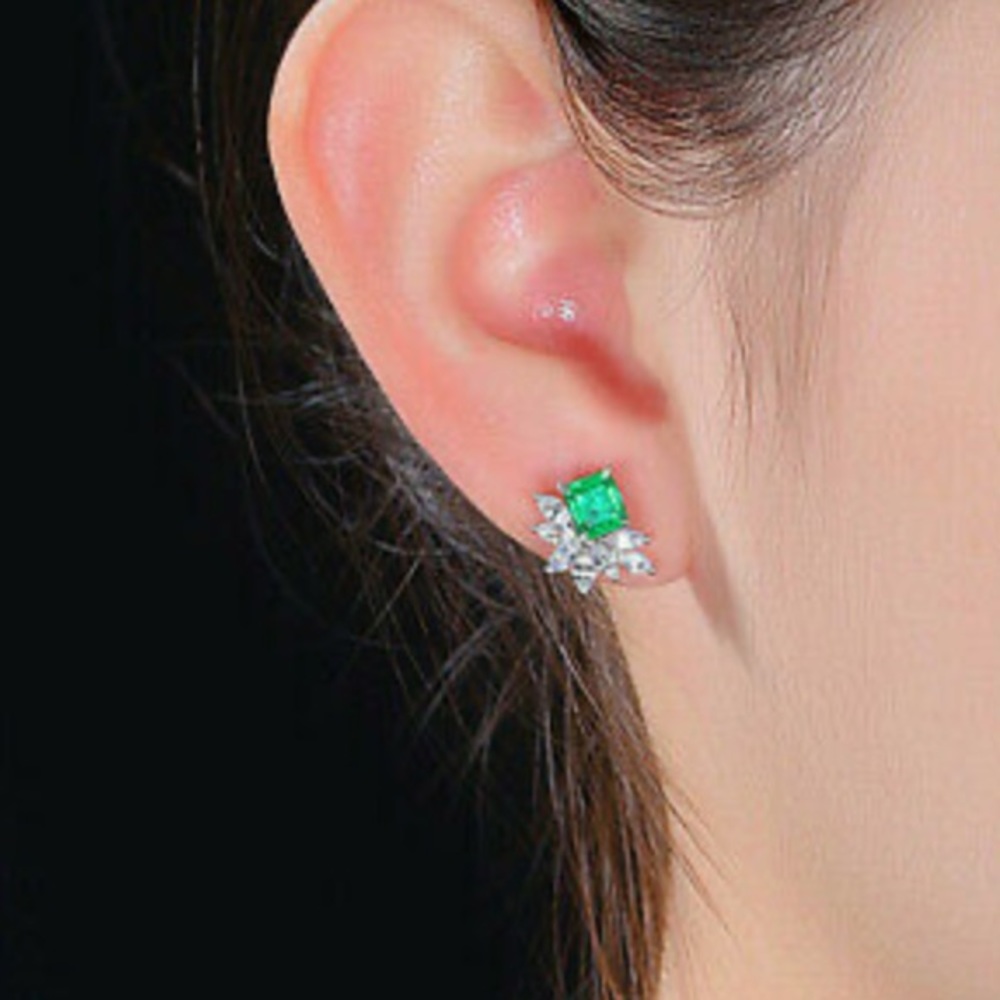 New Sterling silver diamond earrings - Picture 4 of 4